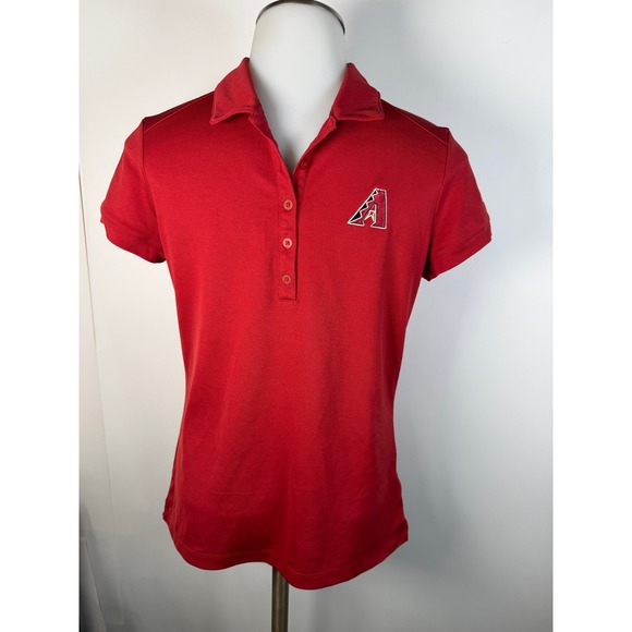 Nike Golf Tops - Nike Golf Arizona Diamondbacks Dri-FIT Polo Shirt Red Womens Small MLB Fan Gear